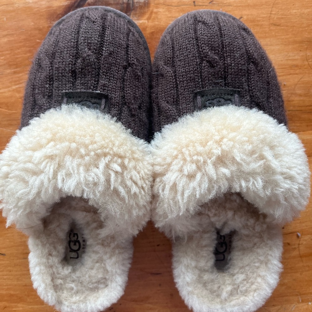 Chocolate Brown UGG slippers, Children’s size 3